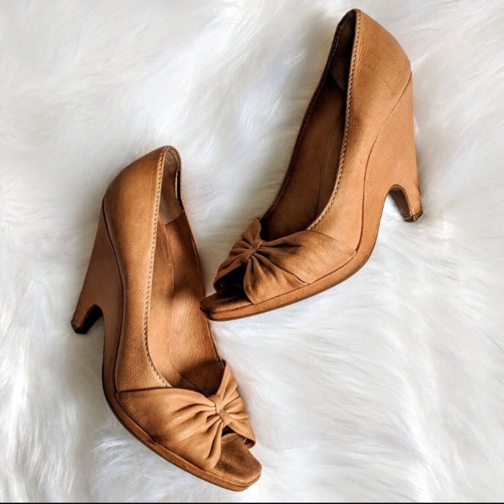 Miu Miu Leather Wedges